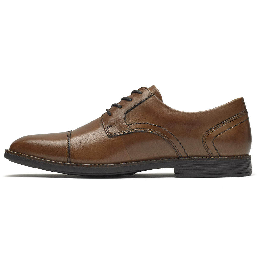 Rockport Oxfords For Mens Brown - Slayter Cap Toe Blucher - TK7829035